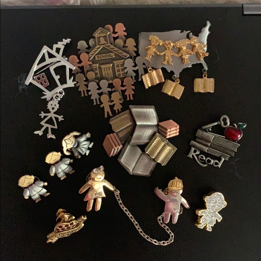Lot of teacher pins